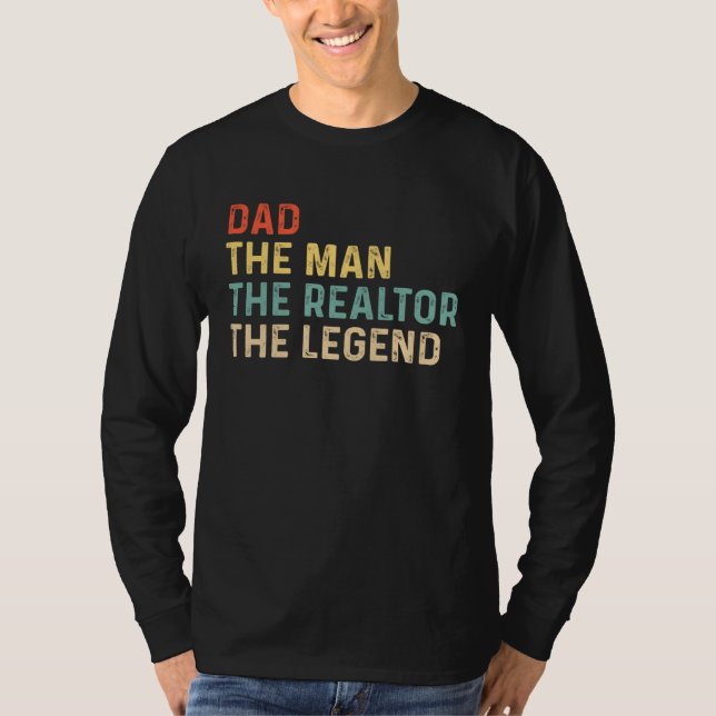 Camiseta Husband Dad Realtor Legend (Frente)