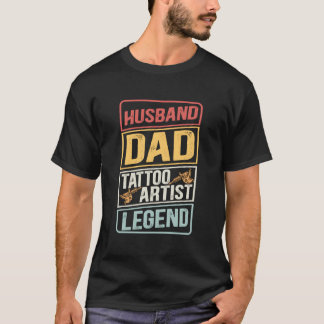Camiseta Husband Dad Tattoo Legend Father'S Day
