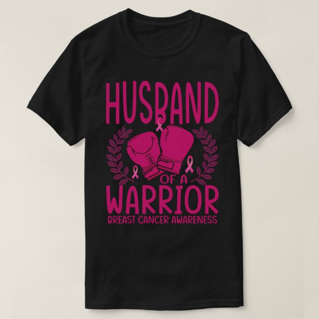 Camiseta Husband of a Warrior Breast Cancer Awareness (Frente do Design)