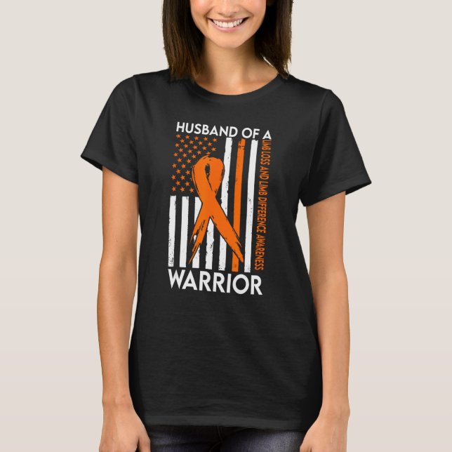 Camiseta Husband Of A Warrior Limb Loss and Limb Difference (Frente)