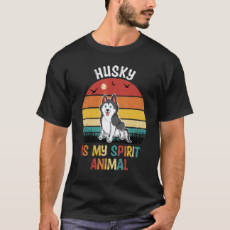 Camiseta Husky É o Meu Animal Espiritual Husky