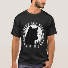 Camiseta Husky-Glück läuft auf vier Pfoten T-Shirt