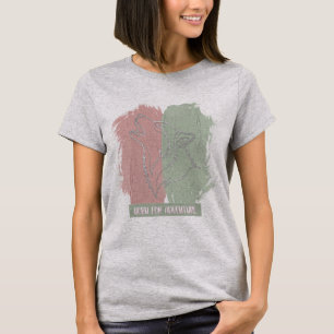 Camiseta Husky Nascido para Aventura – Arte Linear Feminina