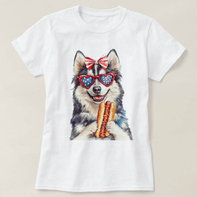 Camiseta Husky Patriota (Frente do Design)