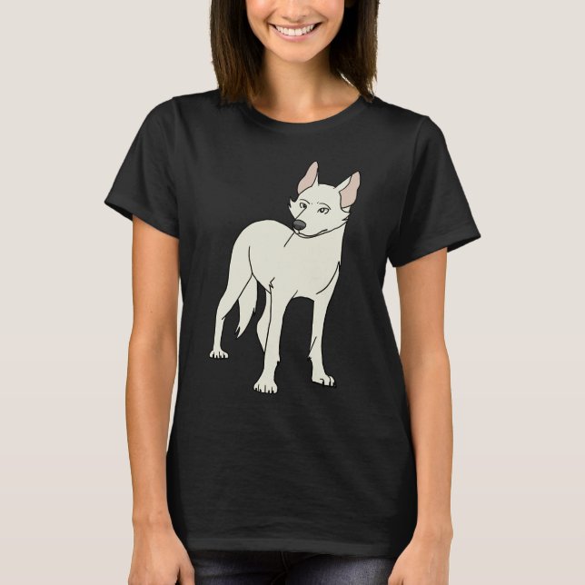 Camiseta Husky Siberiano Branco 36 (Frente)