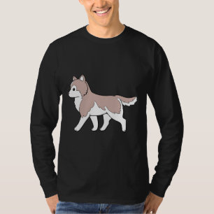 Camiseta Husky Siberiano Creme