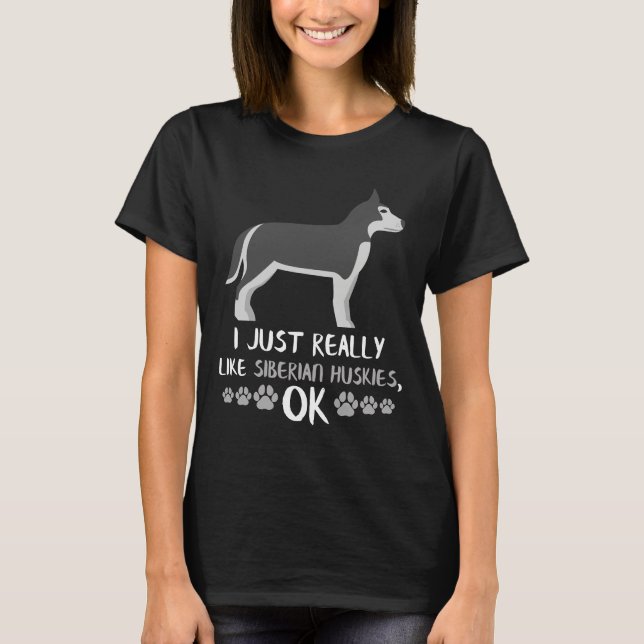 Camiseta Husky Siberiano Para Proprietários De Cães E Cães (Frente)