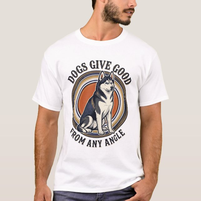 Camiseta Husky Wordplay com Citação de Cachorro co (Frente)