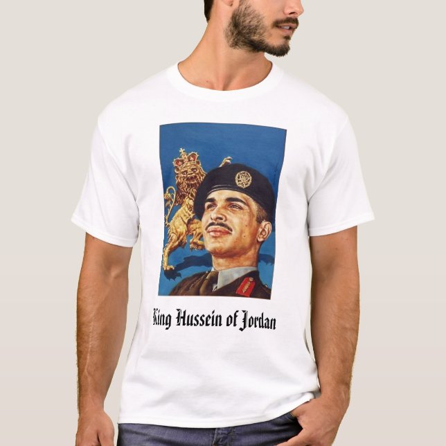 Camiseta hussein, rei Hussein de Jordão (Frente)