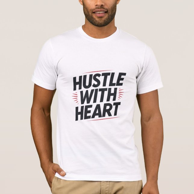Camiseta Hustle com Coração (Frente)