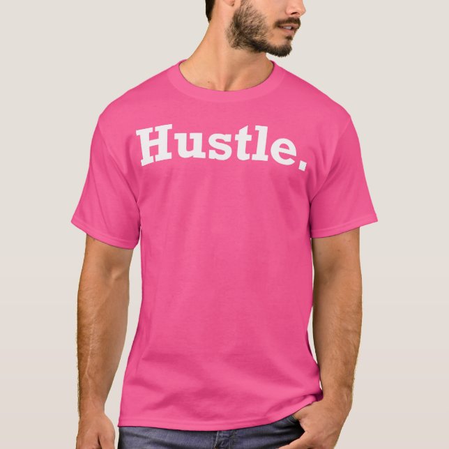 Camiseta Hustle Com Fatos Nutricionais Em Duro De Hustle Tr (Frente)