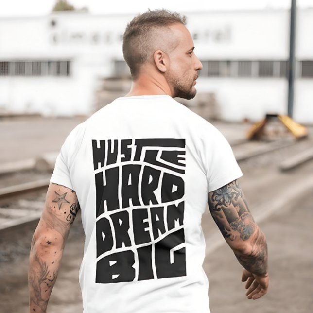 Camiseta Hustle Hard Dream Big - Motivation (Criador carregado)