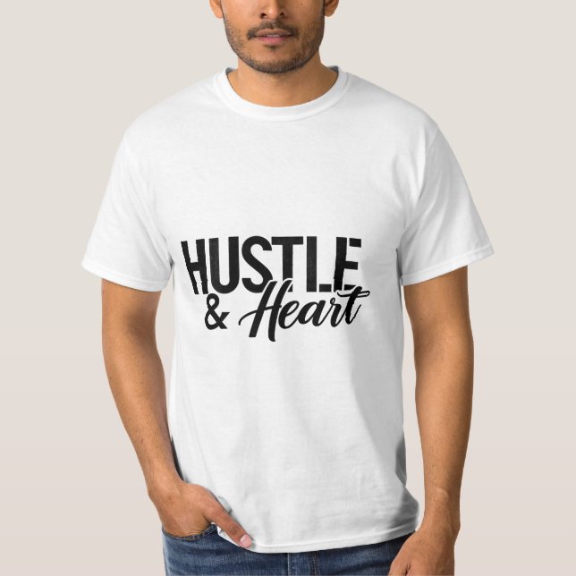 Camiseta Hustle & Heart (Frente)
