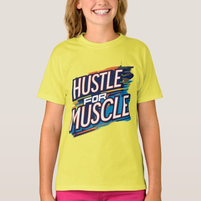 Camiseta Hustle para músculo (Frente)