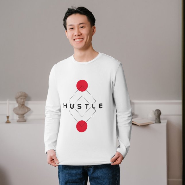 Camiseta Hustle Typografia (hustle (customizable content) men's t-shirt)