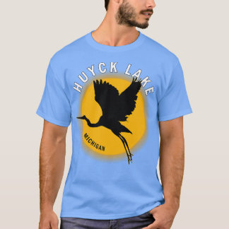 Camiseta Huyck Lake em Michigan Heron Sunrise