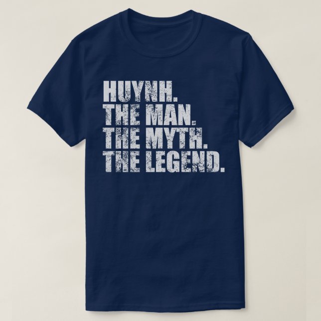 Camiseta Huynh, nome da família Huynh sobrenome Huynh Surna (Frente do Design)