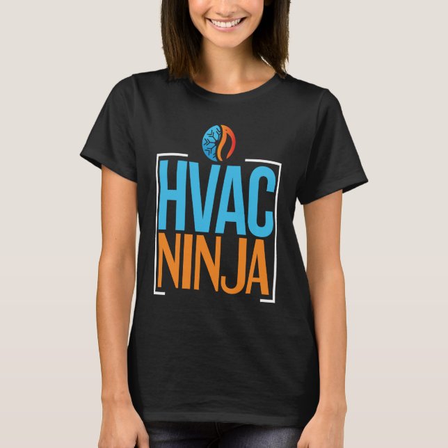 Camiseta HVAC Tech   HVAC Ninja Humor HVAC Mechanic (Frente)