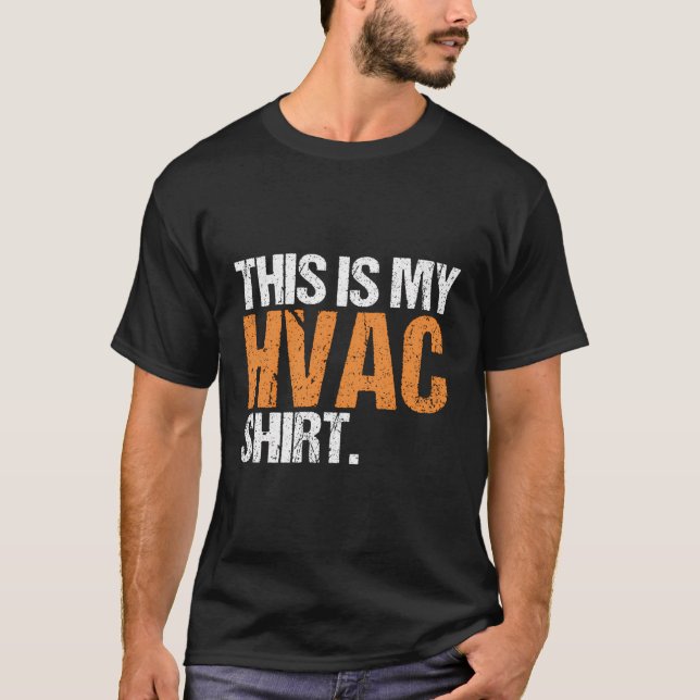 Camiseta Hvac Tech Installer Air Condition Este É O Meu Hv (Frente)