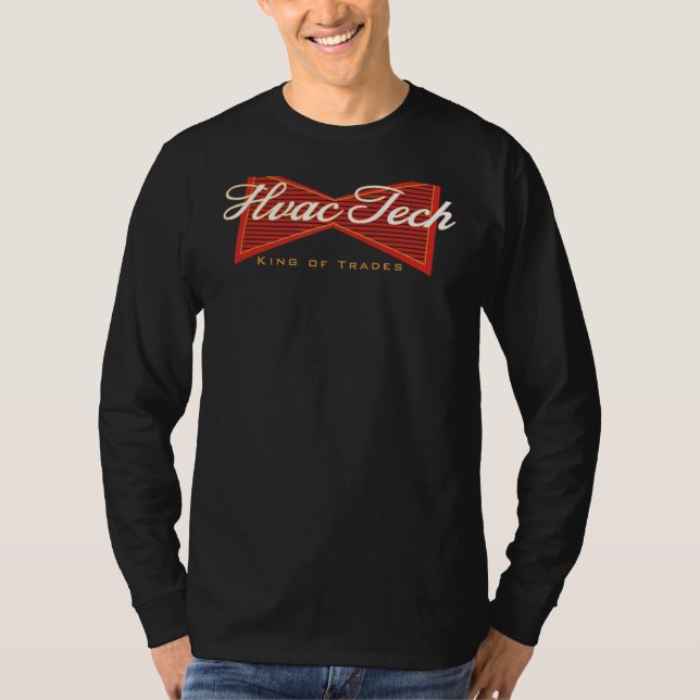 Camiseta Hvac Tech King Of Trades Mens (Frente)