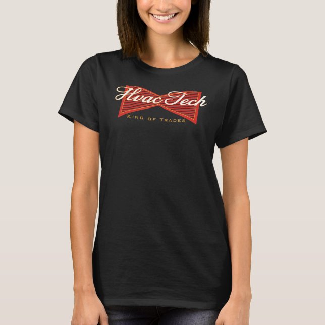 Camiseta Hvac Tech King Of Trades Mens (Frente)