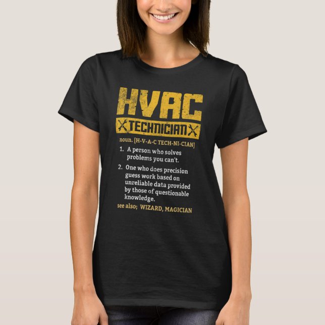 Camiseta HVAC Technician  Graphic Distressed (Frente)