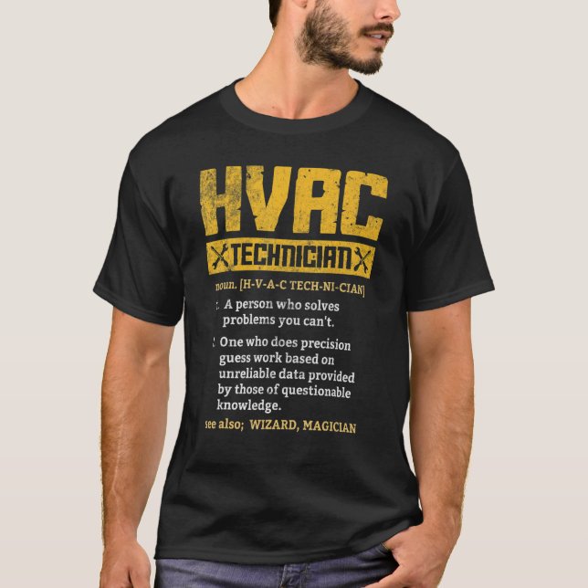 Camiseta HVAC Technician  Graphic Distressed (Frente)