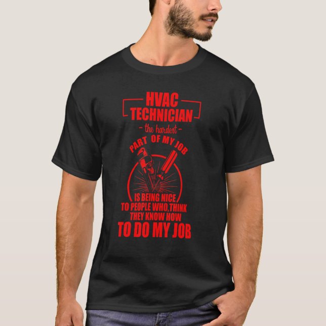 Camiseta Hvac Technician Hardest Funny Hvac Tech 2 (Frente)