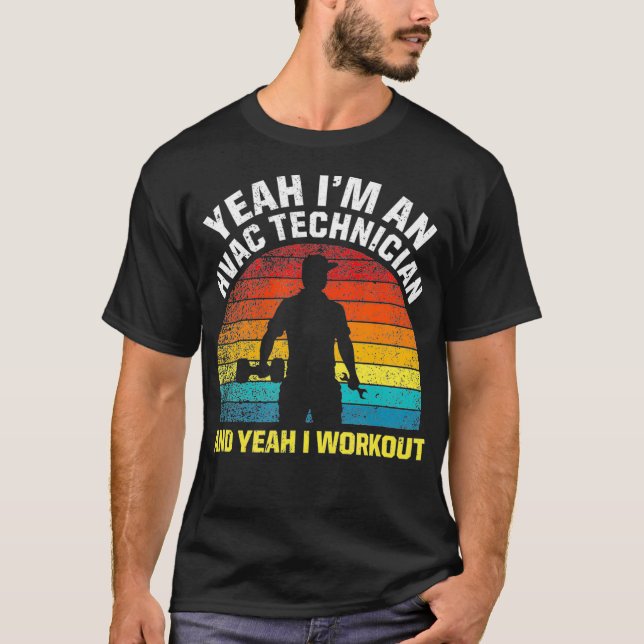 Camiseta HVAC Technician Muscle Training  (Frente)