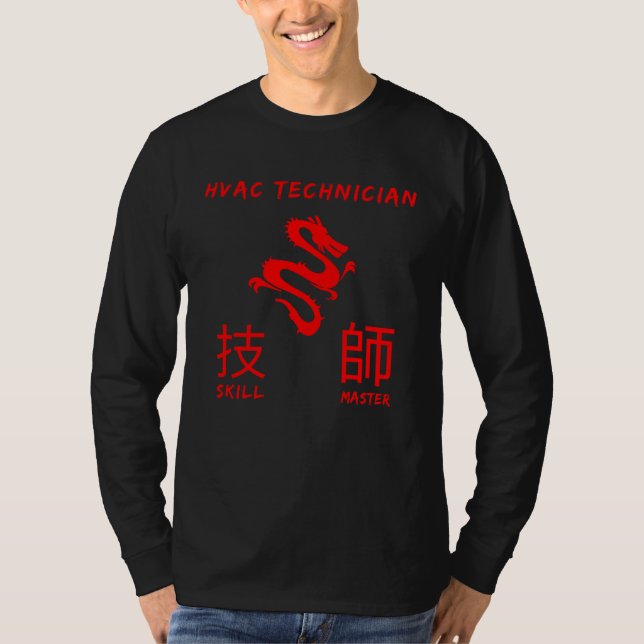 Camiseta HVAC Technician Skill Master Engineer HVACR Mechan (Frente)