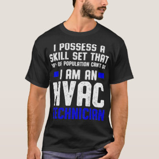 Camiseta HVAC Technician Skill Set Funny HVAC Tech