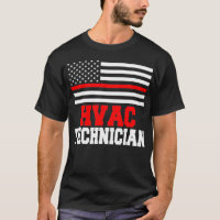 HVAC Technician USA Flags Funny HVAC Tech