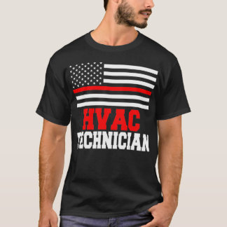 Camiseta HVAC Technician USA Flags Funny HVAC Tech