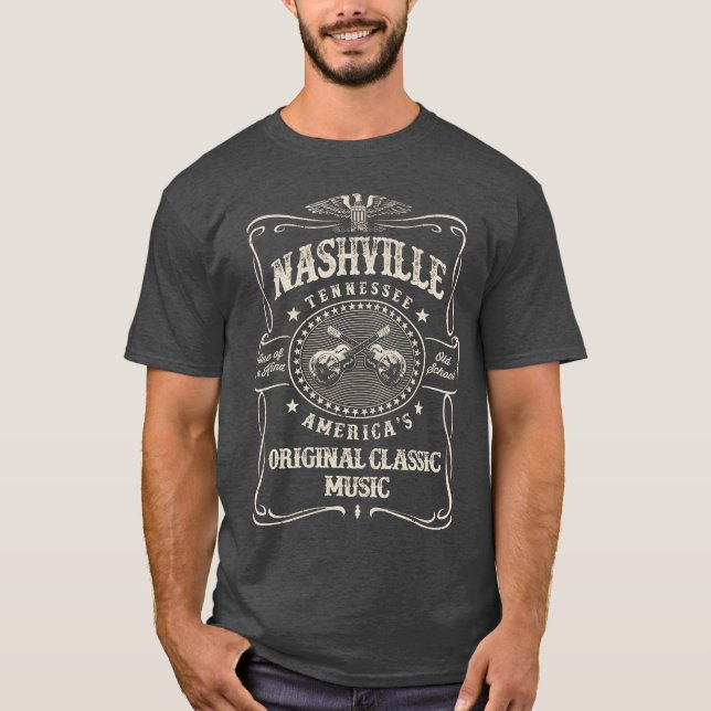 Camiseta hville Music City Usa funny (Frente)