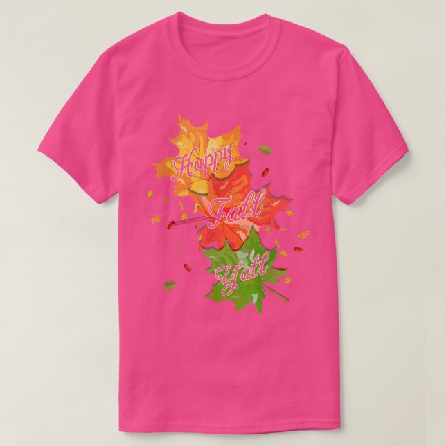 Camiseta Hy Fall Happy Fall Fall Yall Autumn Deixa Figurino (Frente do Design)