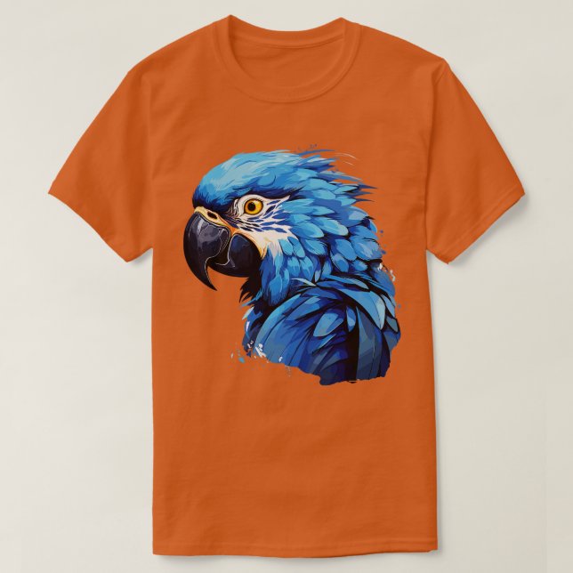 Camiseta Hyacinth Macaw 8 (Frente do Design)