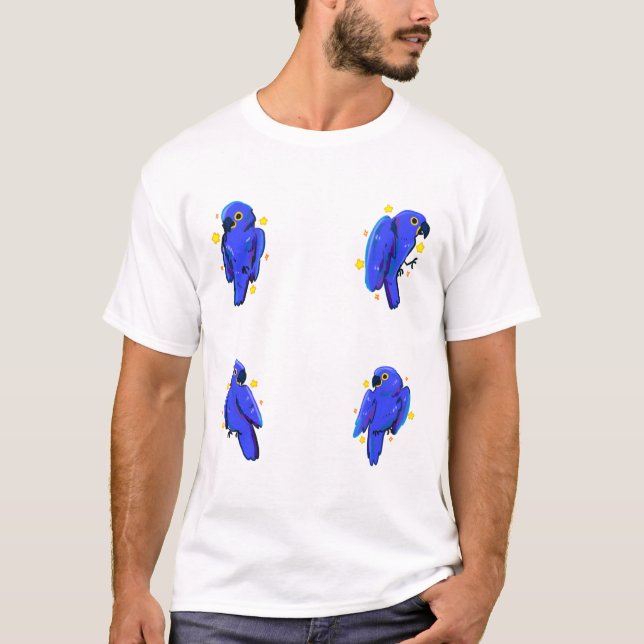 Camiseta Hyacinth Macaw Delight � Boca (Frente)