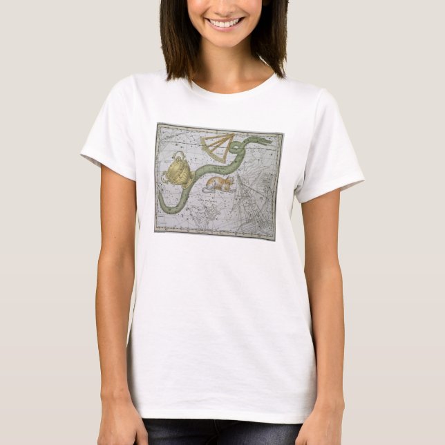 Camiseta Hydra, de A Celestial Atlas, pub. em 1822 (col. (Frente)