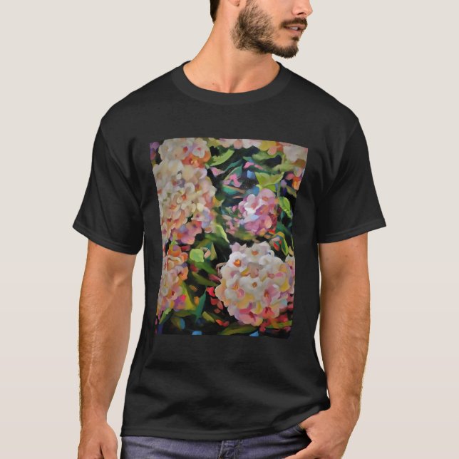 Camiseta Hydrangea Blossom Decorativo Floral K Florets (Frente)