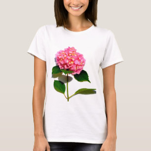 Camiseta Hydrangea cor-de-rosa