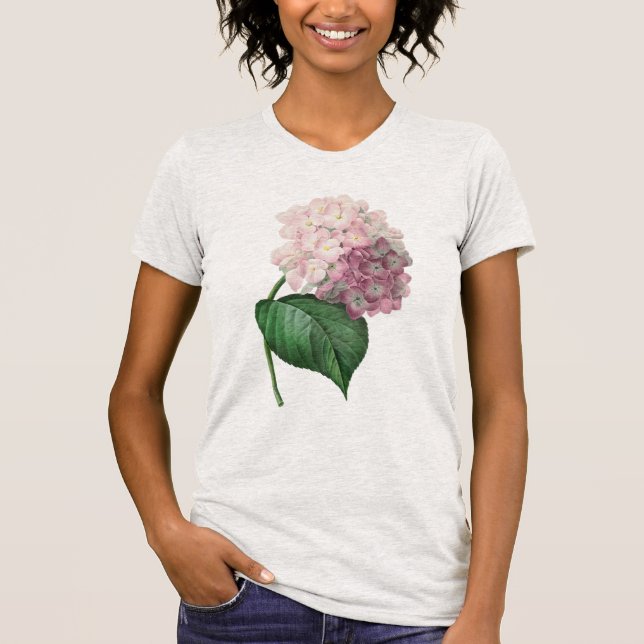Camiseta Hydrangea Flower Art Estilo T-Shirt (Frente)