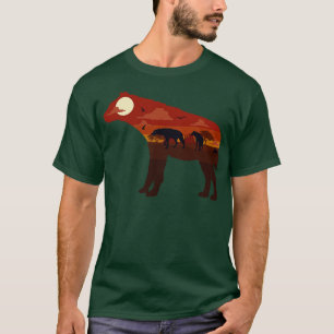 Camiseta Hyena Hyenas Africa Desert Savanna Ilustração