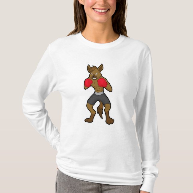 Camiseta Hyena no Boxing com luvas in a box (Frente)