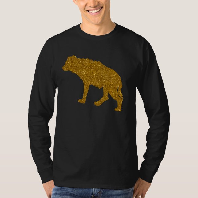 Camiseta Hyena Para Mulheres Menina Hyaena Animal Aardwolf  (Frente)