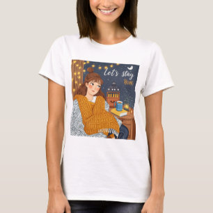 Camiseta Hygge Cozy Celebração Noturna à Noite