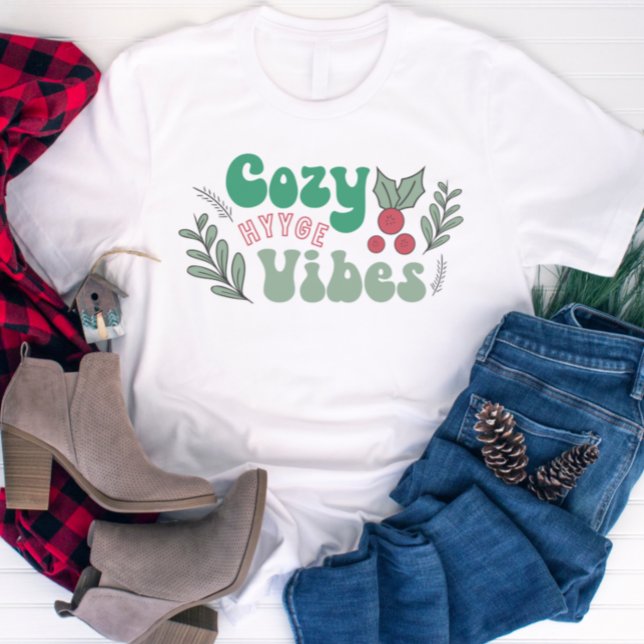 Camiseta Hygge da Estação de Cozy Festa de Natal (Criador carregado)