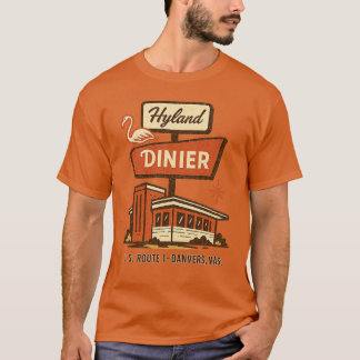 Camiseta Hyland Diner Danvers, MÃE Retro Route 1 Roadside D