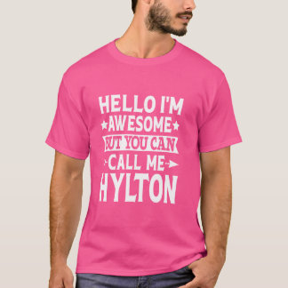 Camiseta Hylton Surname Me Chame de Último Nome da Equipe d