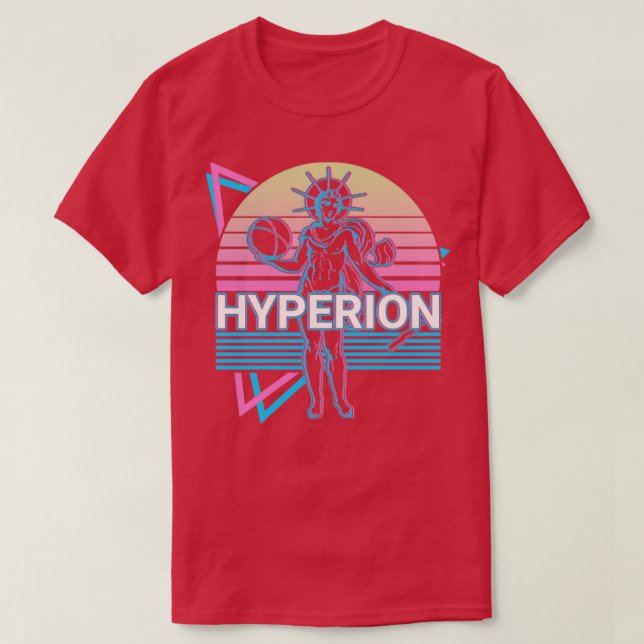 Camiseta Hyperion Titan Deus Antigo Retro de mitologia Greg (Frente do Design)