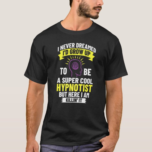 Camiseta Hypnosis Sleep Hypnotist Spiral Guia Obter Hypnoti (Frente)